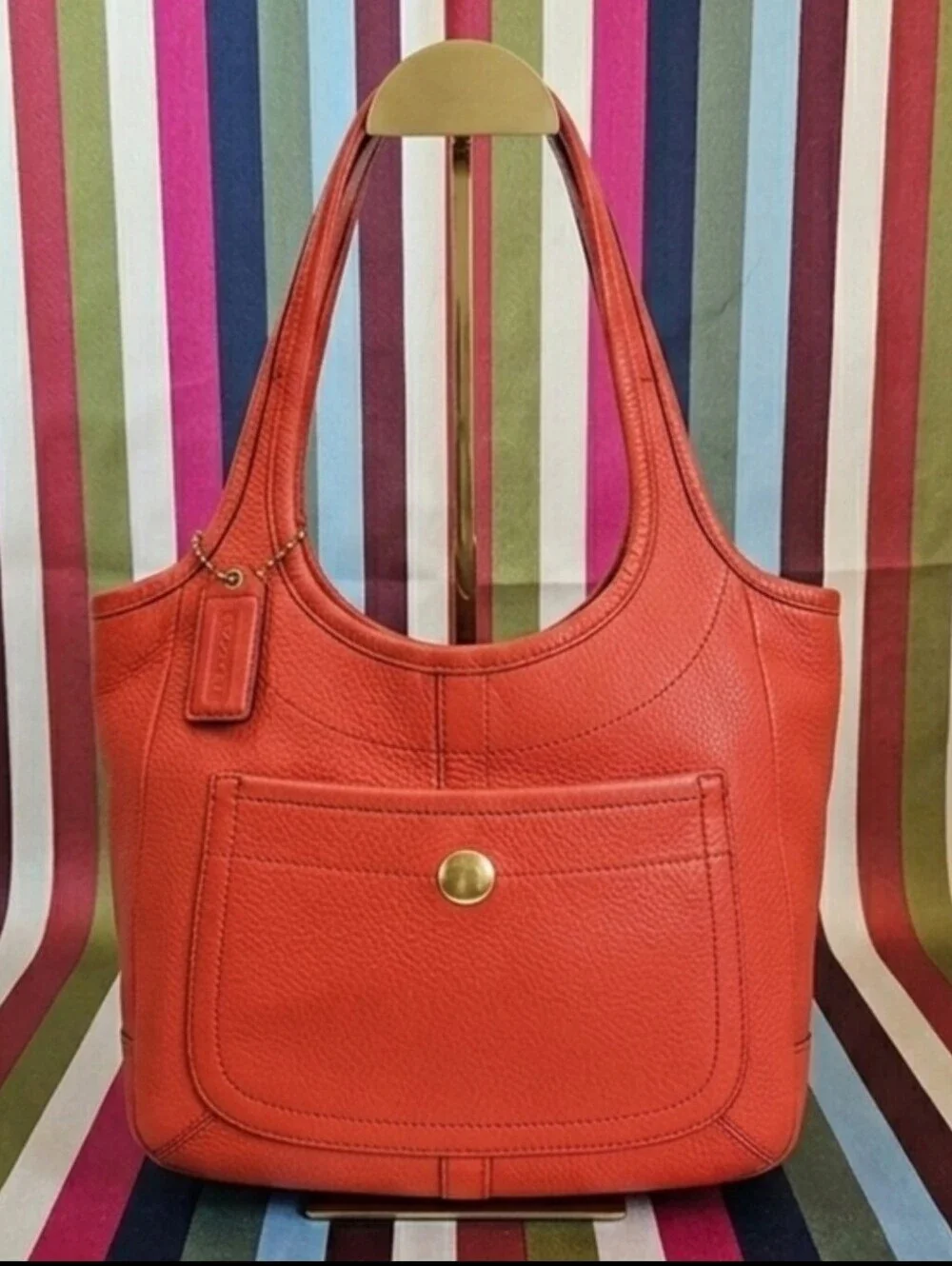 Coach Legacy Lining Ergo Coral 2007 Shoulder Bag EUC